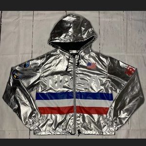 Forever 21 NASA Metallic Graphic Windbreaker